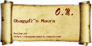 Obagyán Maura névjegykártya
